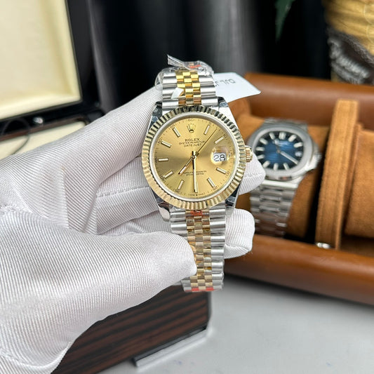 Rolex DateJust Replica Watch Gold Wrapped Jubilee Strap GM Factory 41mm
