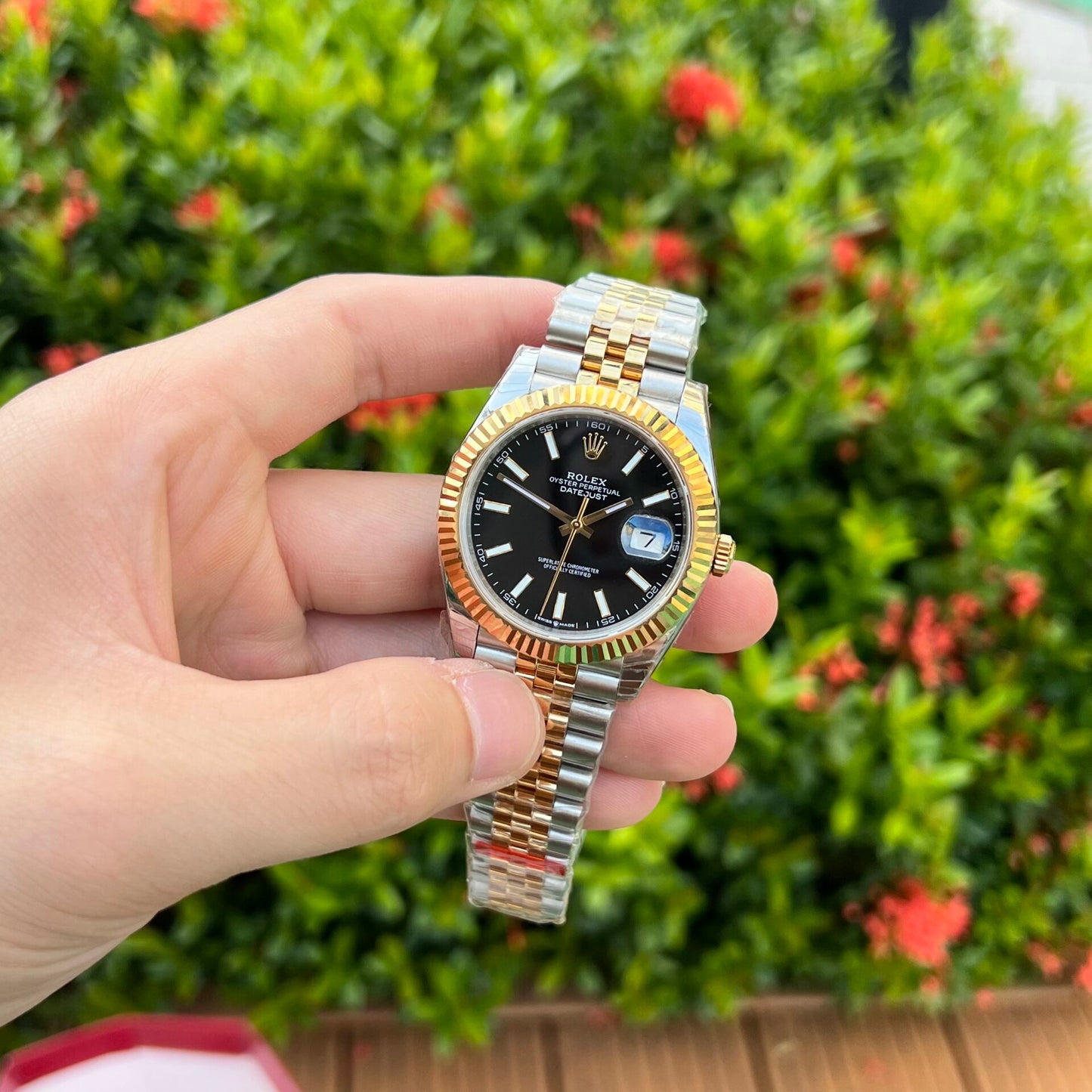 Rolex DateJust Replica 11 Watch Demi Black Dial EW Factory 41mm