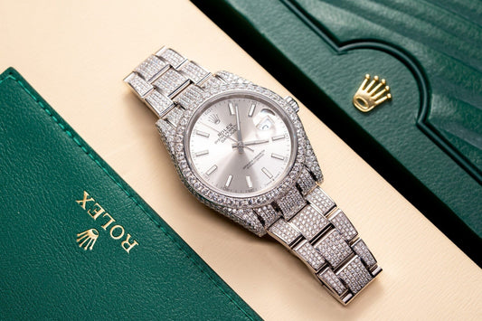 Rolex Datejust 126334 Best Replica Watch With Full Diamond Moissanite 41mm Clone
