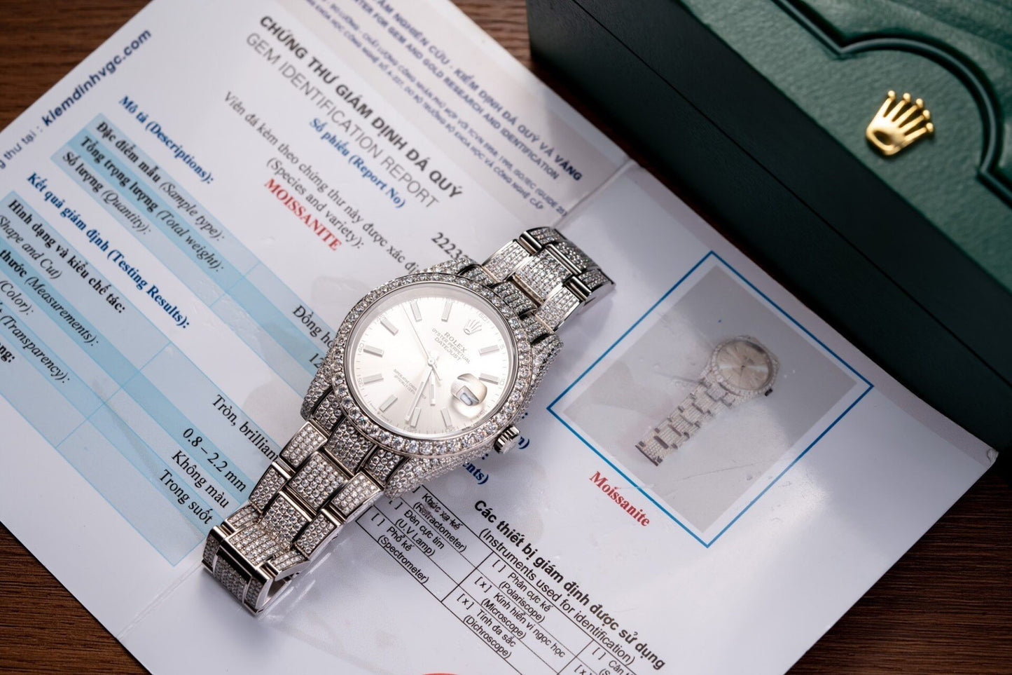 Rolex Datejust 126334 Best Replica Watch With Full Diamond Moissanite 41mm Clone