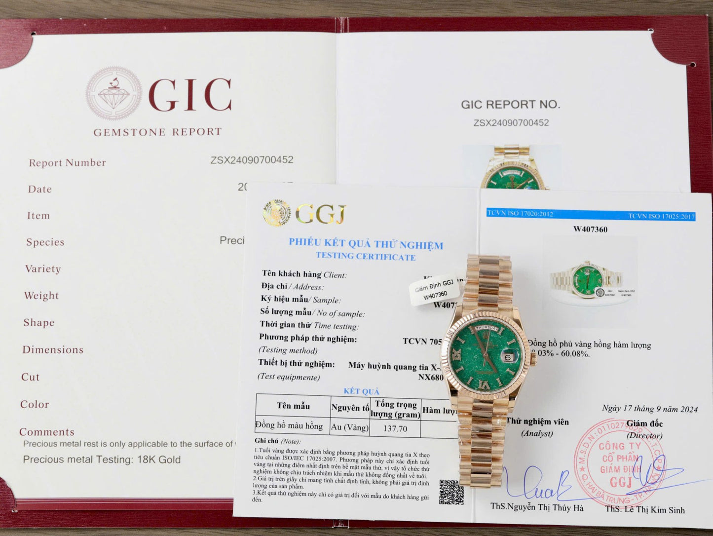 Rolex Day-Date 128235 Dial Aventurine Replica Watch Custom Gold Wrapped 36mm Clone