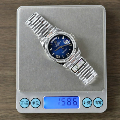 Rolex Day-Date 128236 Best Replica Watch Dial Blue QF Factory 36mm