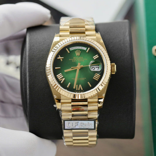 Rolex Day-Date 128238 Replica Watch Green Ombre Dial Weight QF 36mm