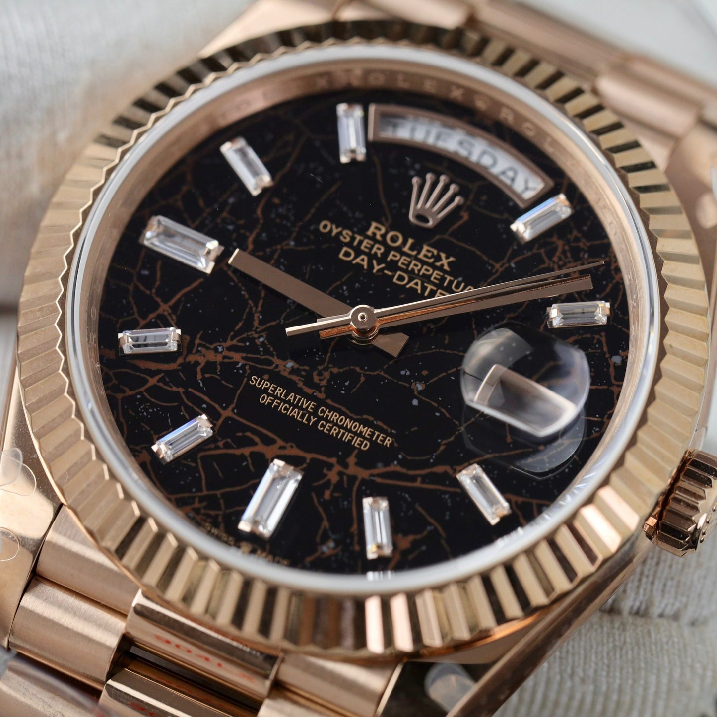 Rolex Replica Watch Day-Date 228235 Lava Dial Weight 185 Grams QF Factory 40mm