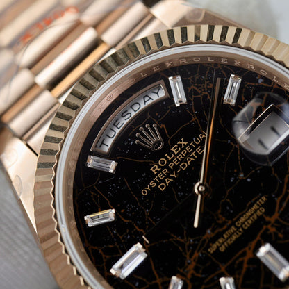 Rolex Replica Watch Day-Date 228235 Lava Dial Weight 185 Grams QF Factory 40mm