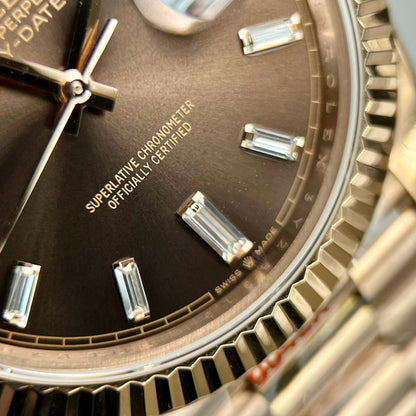 Rolex Day-Date 228235 Best Replica Watch Chocolate Dial GM Factory 40mm