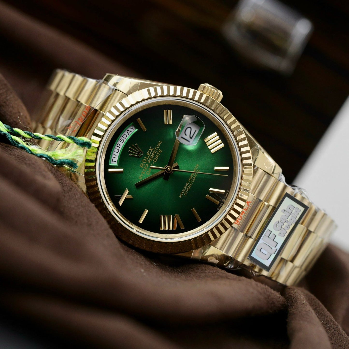 Rolex Replica Watch Day-Date 228238-0069 Green Ombre 185 Grams QF Factory 40mm