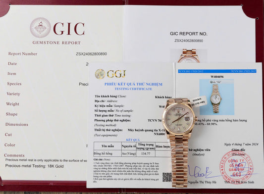 Rolex Day-Date 128235 Replica Watch Dial Diamonds Moissanite 36mm  Clone