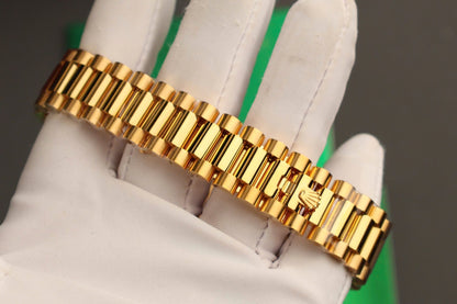 Rolex Day-Date Replica Watch Dial Mother Of Pearl Custom Gold Wrapped 36mm Clone
