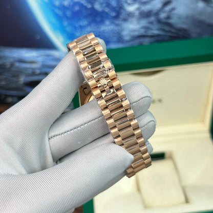 Rolex Day-Date Fake Watch 40mm – Rose Gold Lava Dial από BP Factory