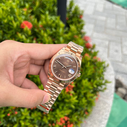 Rolex Day-Date Replica Watch Chocolate Dial EW Factory 40mm