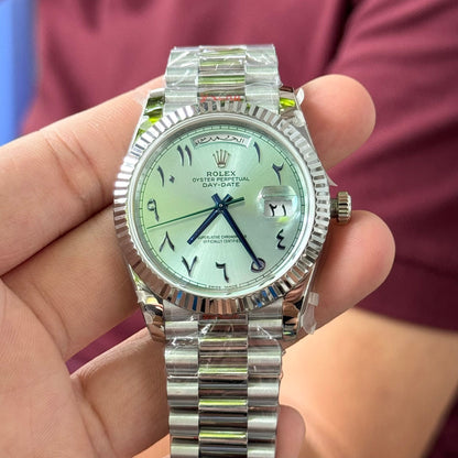 Rolex Day-Date Replica Watch Blue Dial Arabic Markers GM Factory V2 40mm