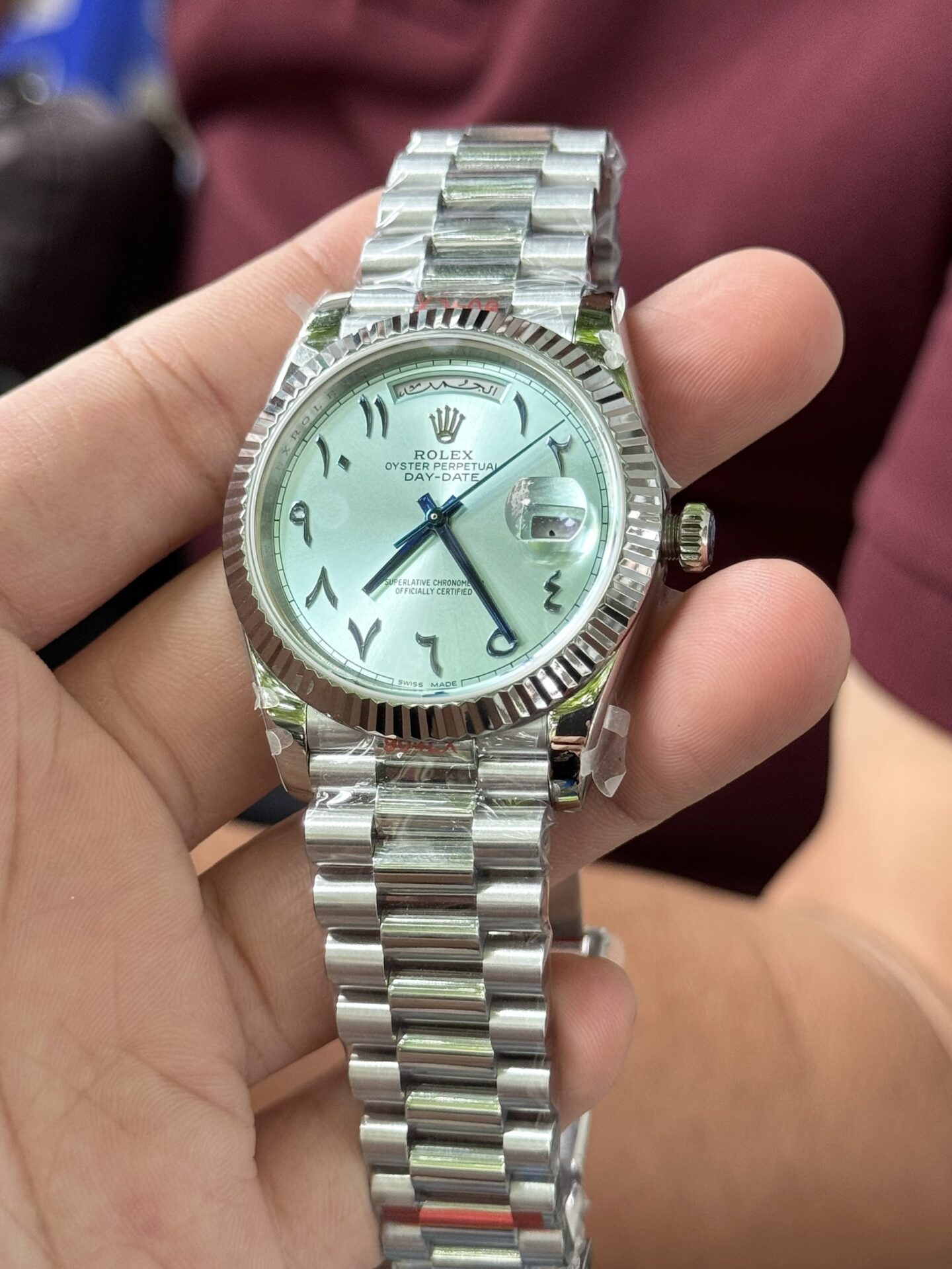Rolex Day-Date Replica Watch Blue Dial Arabic Markers GM Factory V2 40mm