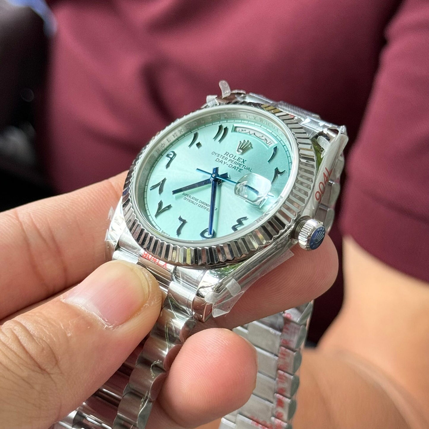 Rolex Day-Date Replica Watch Blue Dial Arabic Markers GM Factory V2 40mm