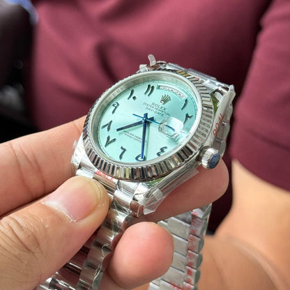 Rolex Day-Date Replica Watch Blue Dial Arabic Markers GM Factory V2 40mm