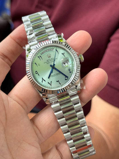 Rolex Day-Date Replica Watch Blue Dial Arabic Markers GM Factory V2 40mm