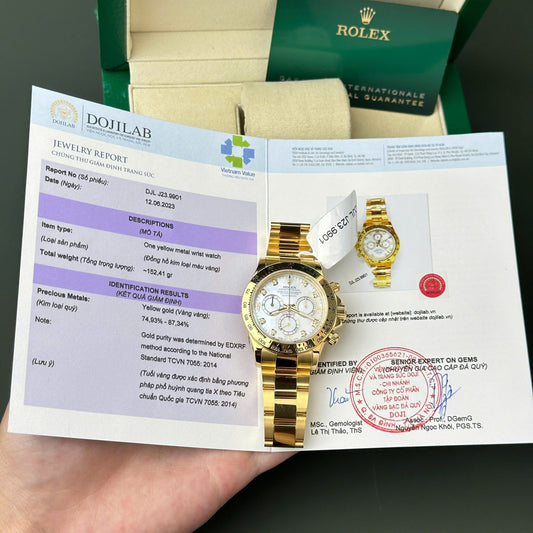 Rolex Daytona 116508 Gold Wrapped Dial Mother Of Pearl Clean Factory 40mm
