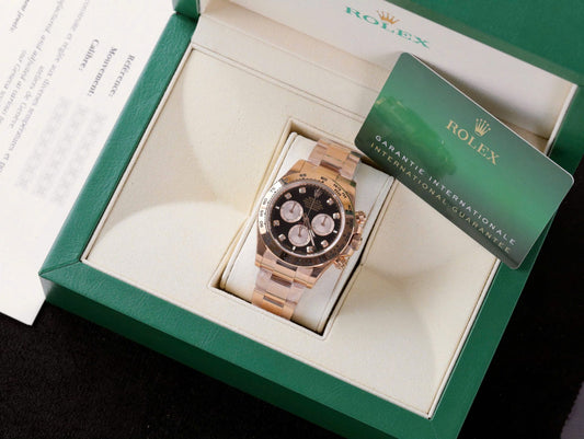 Rolex Daytona 126505 Rose Gold Best Replica Watch Black Dial 40mm Clone