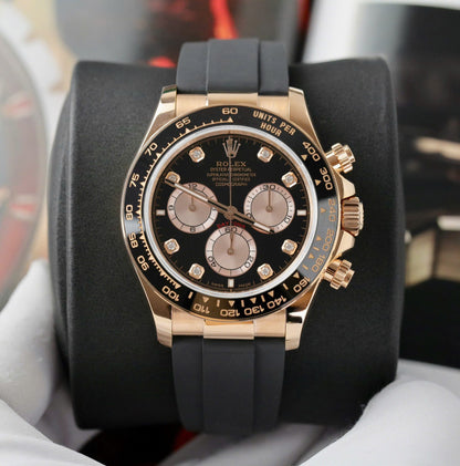 Rolex Daytona 126515 Dial Black Replica Watch  Custom Gold Wrapped 40mm