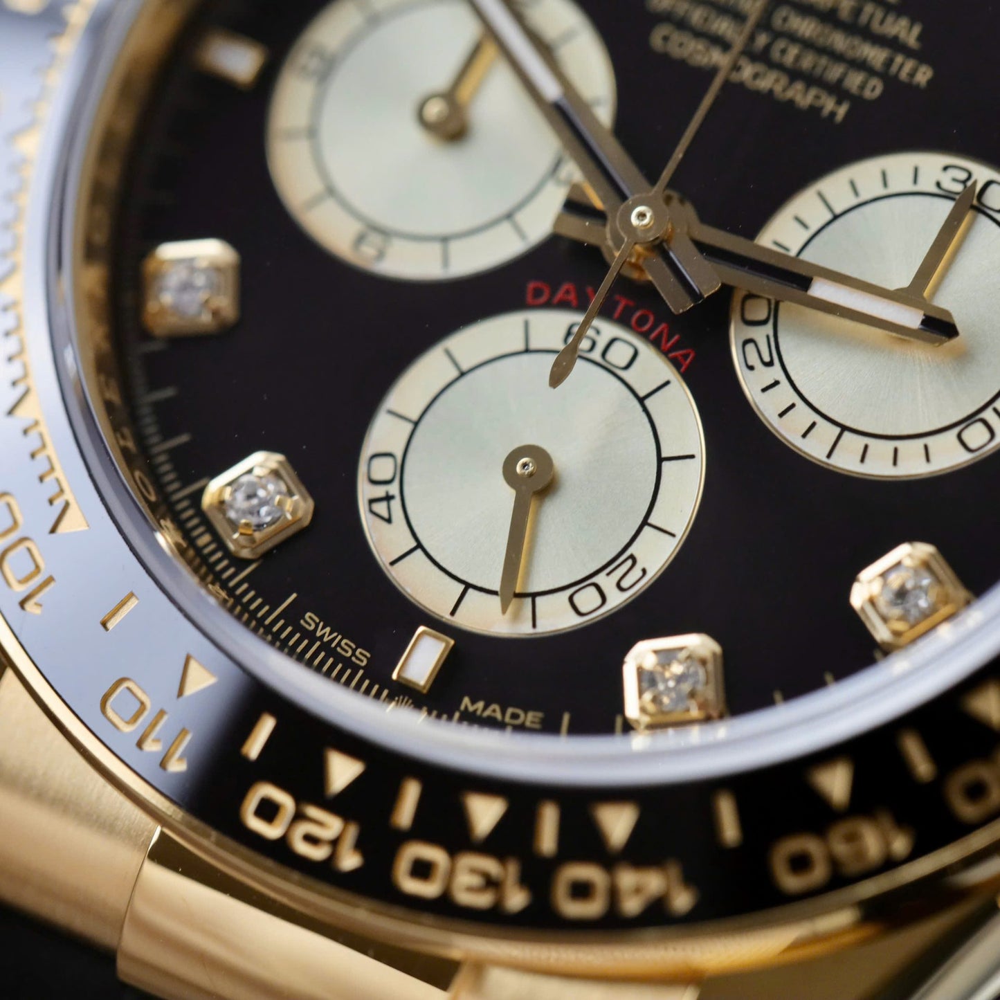 Rolex Daytona Replica Watch Custom 18K Gold Wrapped Movement Calibre 4131 40mm