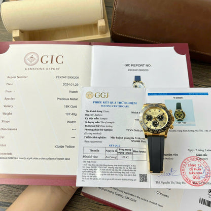 Rolex Daytona 116518CBKSR Replica Watch Gold Wrapped Custom 40mm Clone