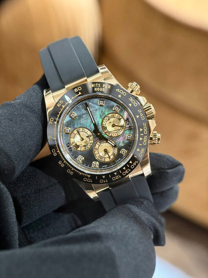 Rolex Daytona Replica Watch Purple Mother of Pearl Dial Moissanite BT Factory 40mm