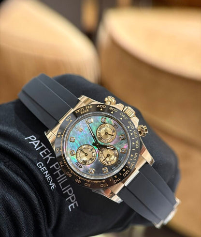 Rolex Daytona Replica Watch Purple Mother of Pearl Dial Moissanite BT Factory 40mm