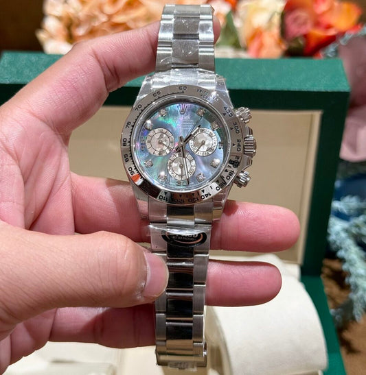 Rolex Daytona Mother Of Pearl And Moissanite Diamonds Dial Replica Watch BT Factory 40mm
