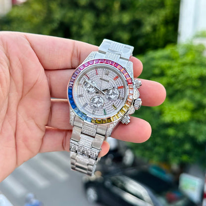 Rolex Daytona Rainbow Best Replica Watch With Full Stone Dial 40mm Clone