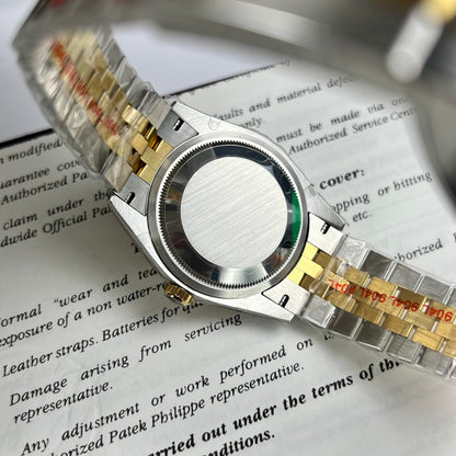 Rolex DateJust Clone Watch Yellow Dial EW Factory 36mm