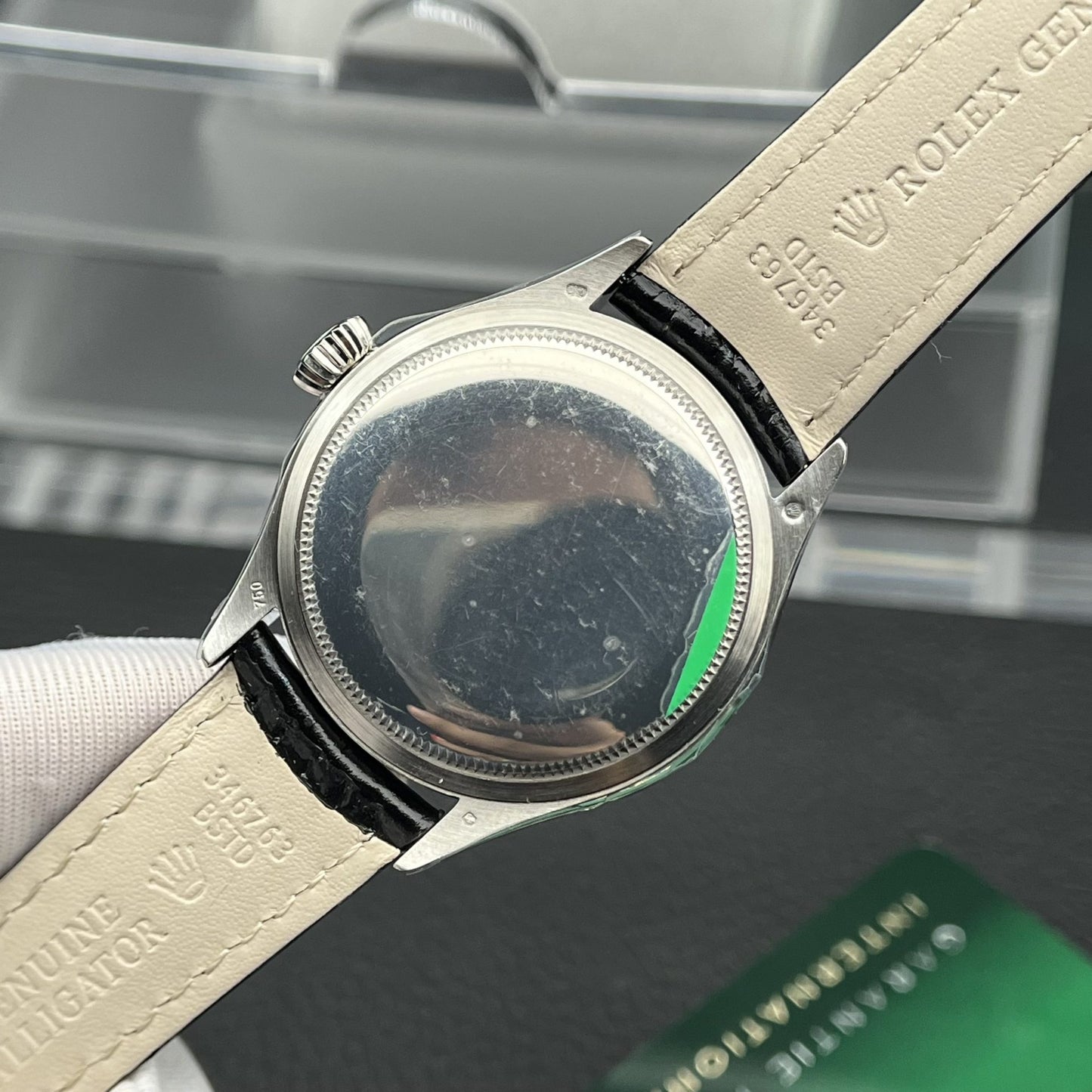 Rolex Moonphase 50535 Replica Watch Black Leather Strap 39mm Clone