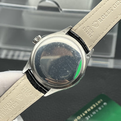 Rolex Moonphase 50535 Replica Watch Black Leather Strap 39mm Clone