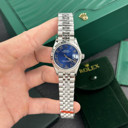 Rolex DateJust Roman Numeral Pile Blue Dial EW Factory 31mm