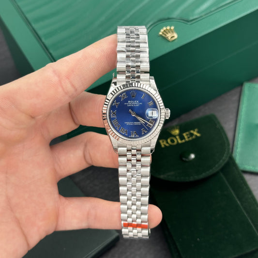 Rolex DateJust Roman Numeral Pile Blue Dial EW Factory 31mm