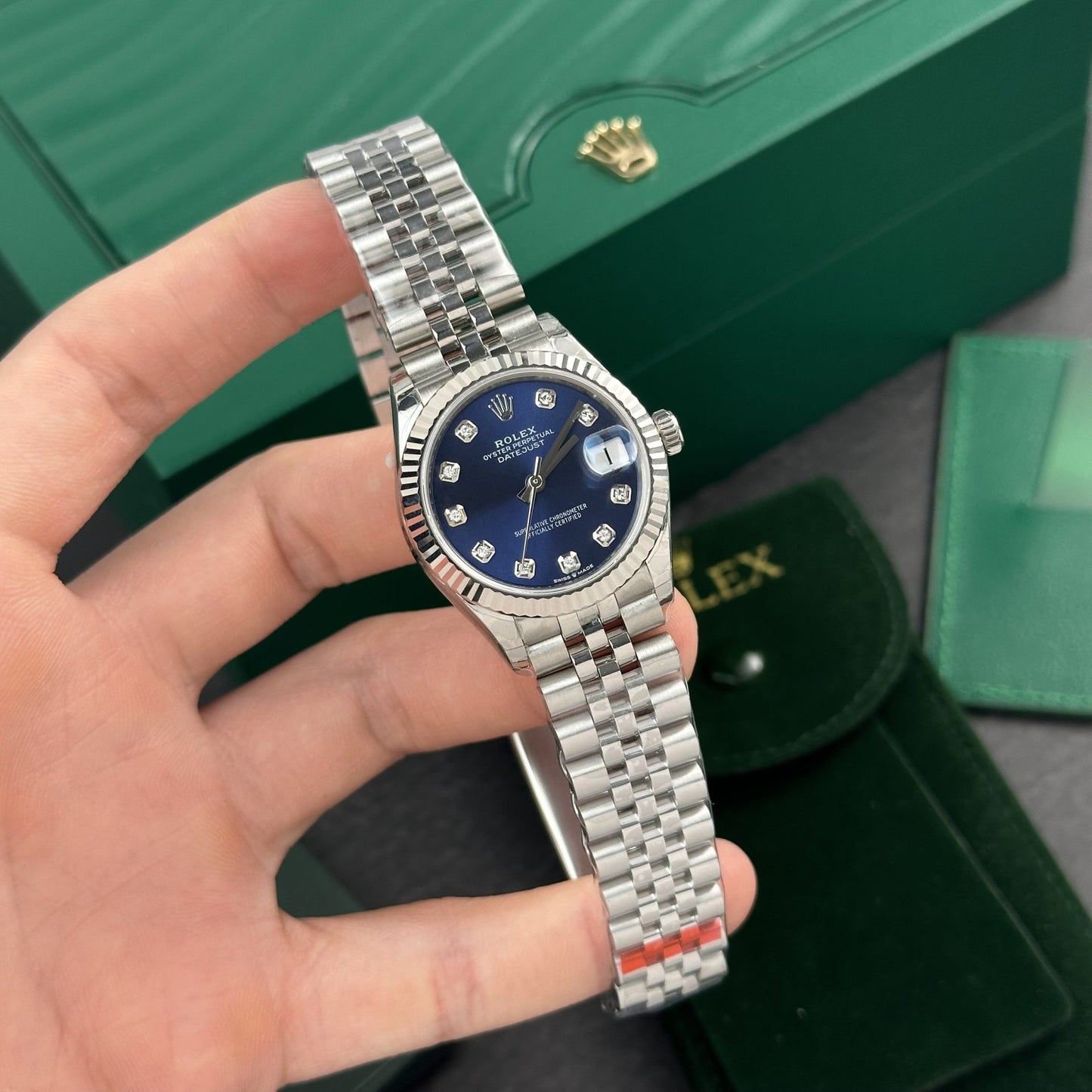 Rolex Watch DateJust Womens Dial Blue 31mm Clone