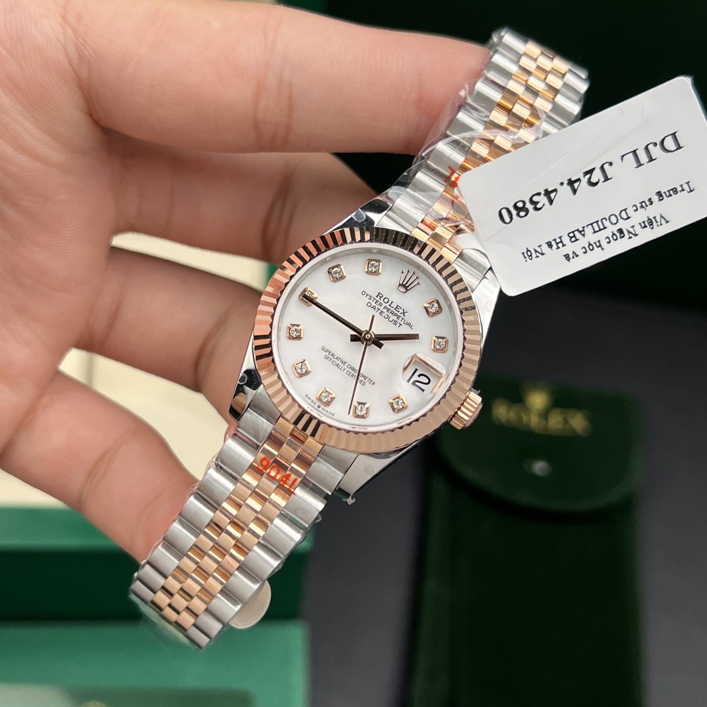 Rolex Best Replica Watch DateJust Gold Wrapped Mother Of Pearl Dial GM Factory 31mm
