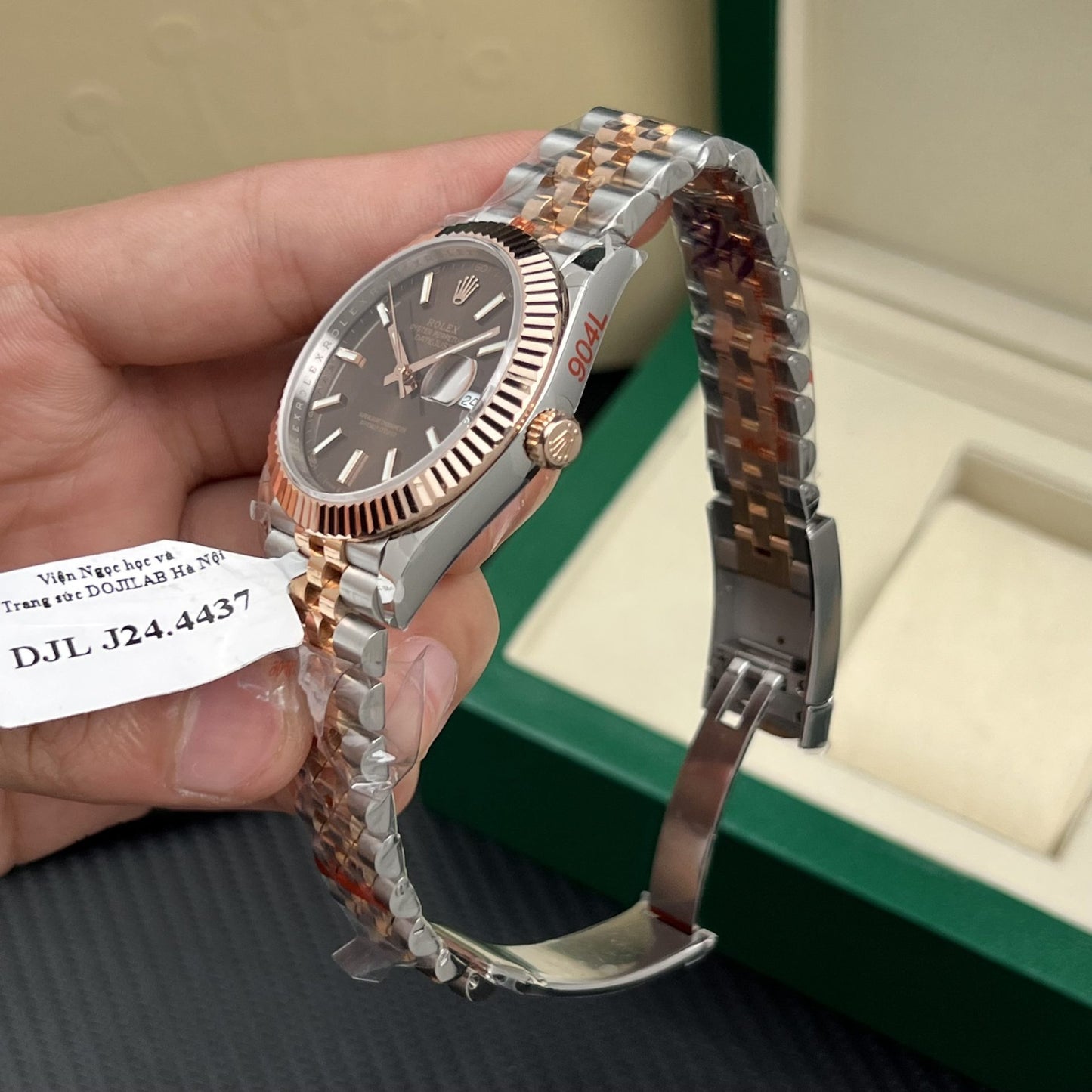 Rolex Replica Watches DateJust Gold Wrapped Chocolate Dial GM Factory 41mm