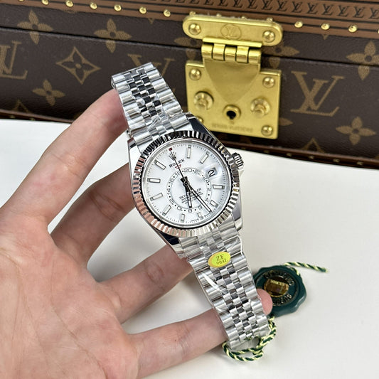 Rolex Sky Dweller 326934 Dial White Strap Jubilee 42mm Clone