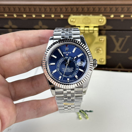 Rolex Sky-Dweller 42mm Replica – Blue Dial – Jubilee Strap – 326934 Clone