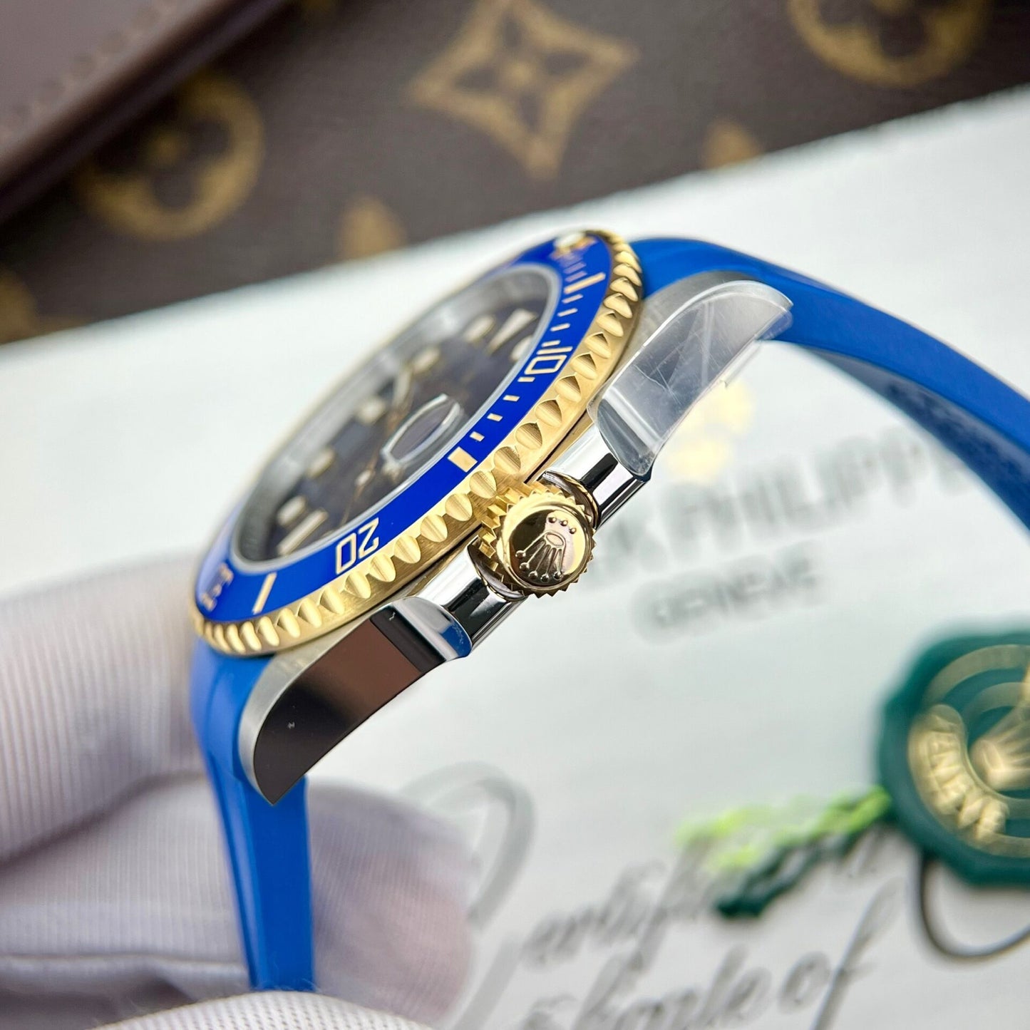 Rolex Submariner Replica Watches Blue Dial Clean Factory 40mm