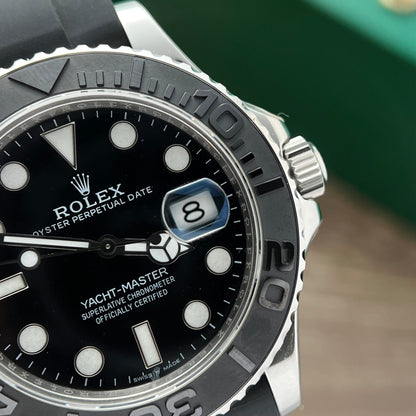 Rolex Yacht-Master Black Dial Rubber Strap EW Factory 40mm