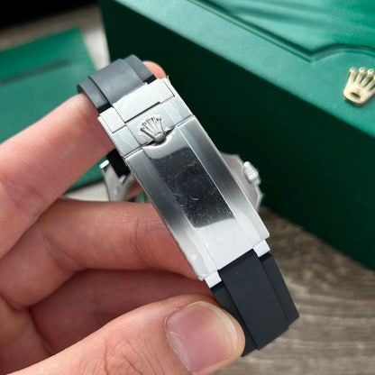 Rolex Watch Yacht-Master Black Dial Rubber Strap 40mm Clone