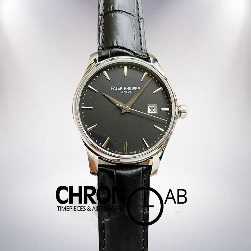 Calatrava Men's 40mm 5227G-010 Black Dial