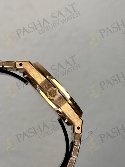 Royal Oak Rose Gold 41mm Double Balance Wheel Openwork Skeleton Ref 15407OR.OO.1220OR.01)