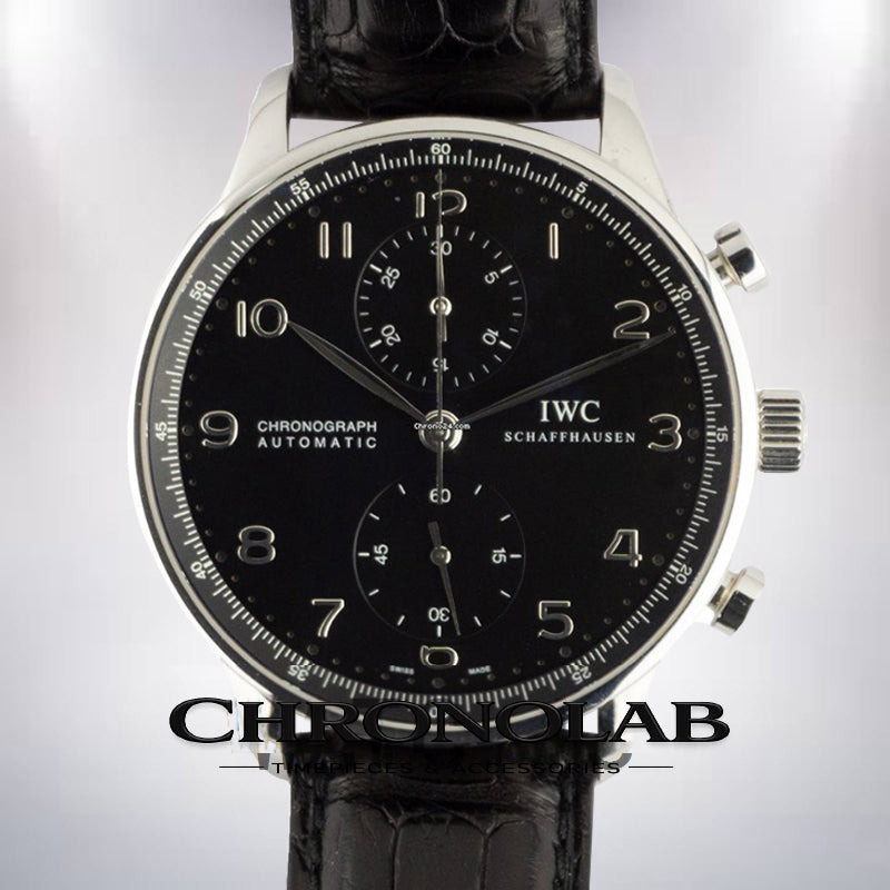 IWC Portuguese Chrono IW371438 42mm ανδρικό ρολόι με ασημί καντράν
