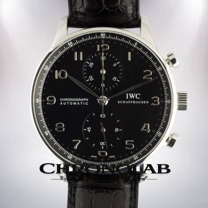 IWC Portuguese Chrono IW371438 42mm ανδρικό ρολόι με ασημί καντράν
