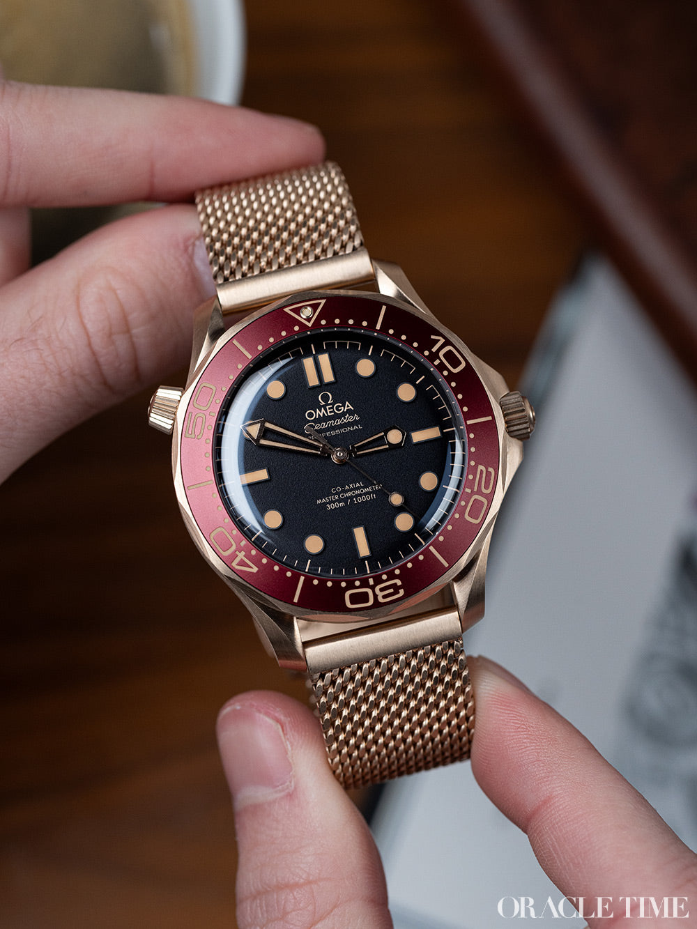Bronze gold στεφάνη και κορώνα σε Omega Seamaster Diver 300M 42mm