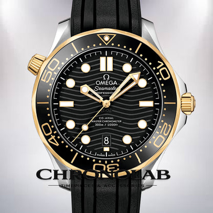 Omega Seamaster 2-Tone 41mm 210.22.42.20.01.001 ανδρικό ρολόι με λουράκι καουτσούκ