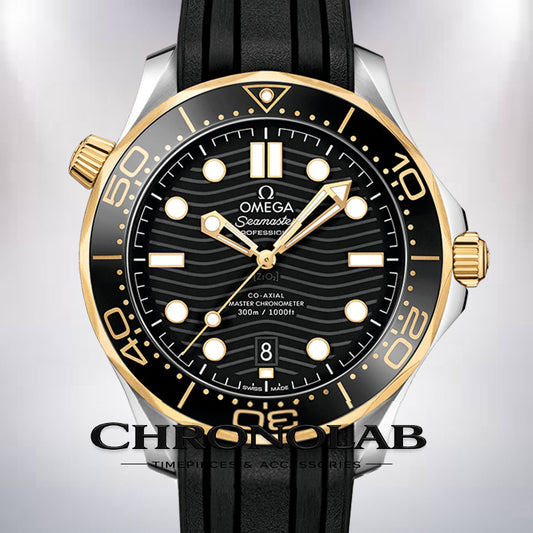 Omega Seamaster 2-Tone 41mm 210.22.42.20.01.001 ανδρικό ρολόι με λουράκι καουτσούκ