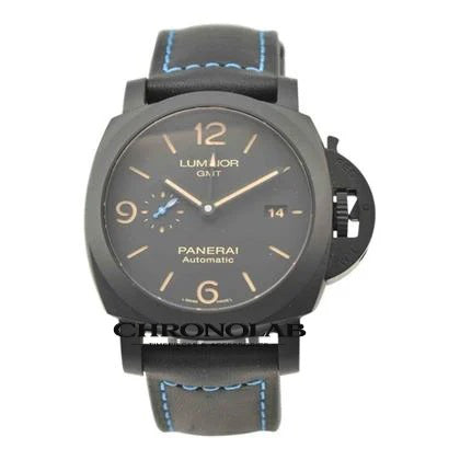 Panerai Luminor 1950 3 Days GMT Automatic 44mm μπροστινή όψη καντράν